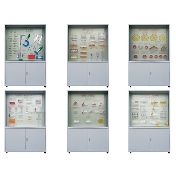 柜式公差配合语音讲解陈列实训台(图1) 储物储物柜式公差协作语音讲解陈列实验台,风光储能实验装置